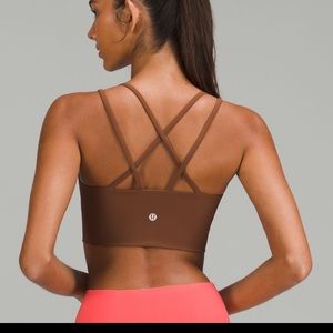 Lululemon- Like A Cloud Ribbed Longline Bra Light Support B/C - Roasted Brown -6